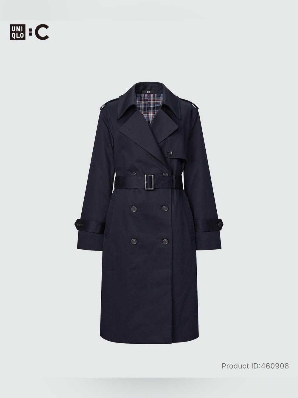 UNIQLO C x Clare Waight Keller (Givenchy & Chloé designer) Navy Blue Trench Coat